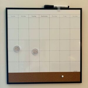Hangable, Magnetic Whiteboard Calendar + Whiteboard Checklist (3 Boards Total!)